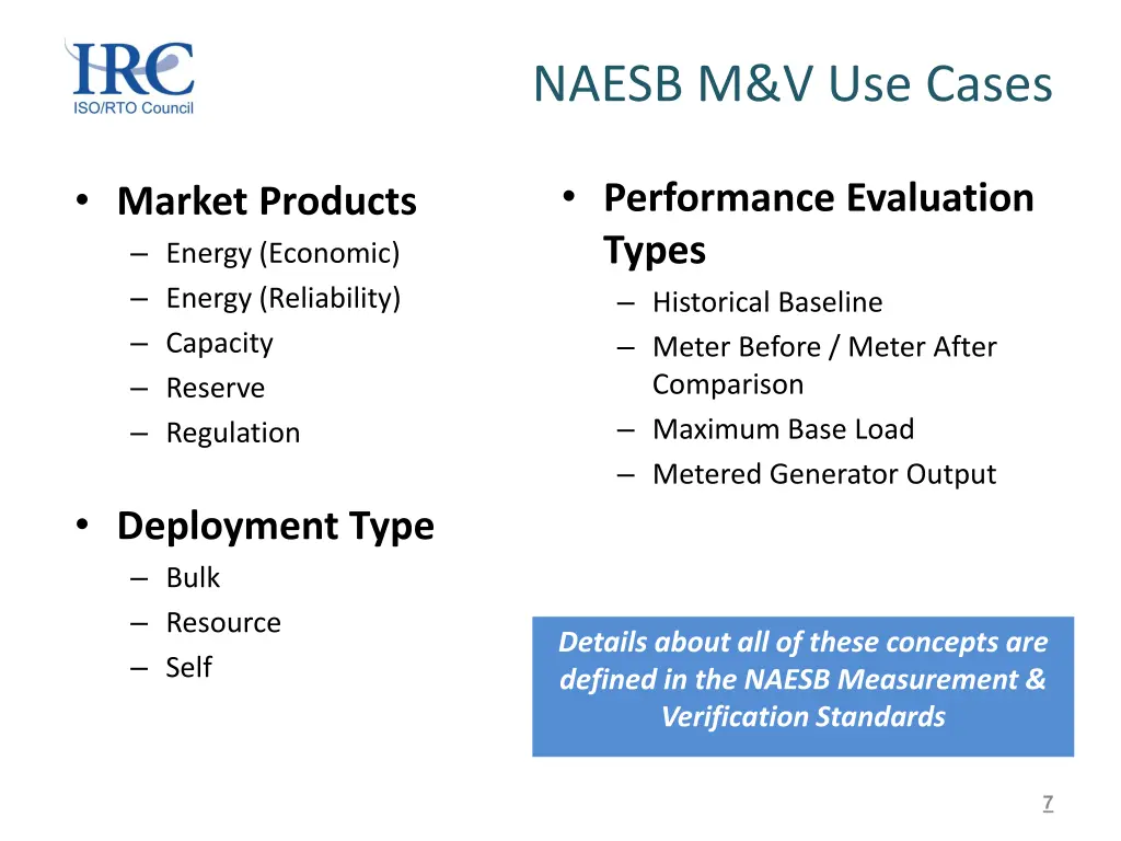 naesb m v use cases