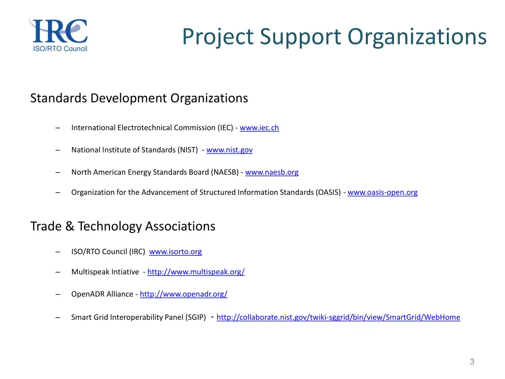 project support organizations