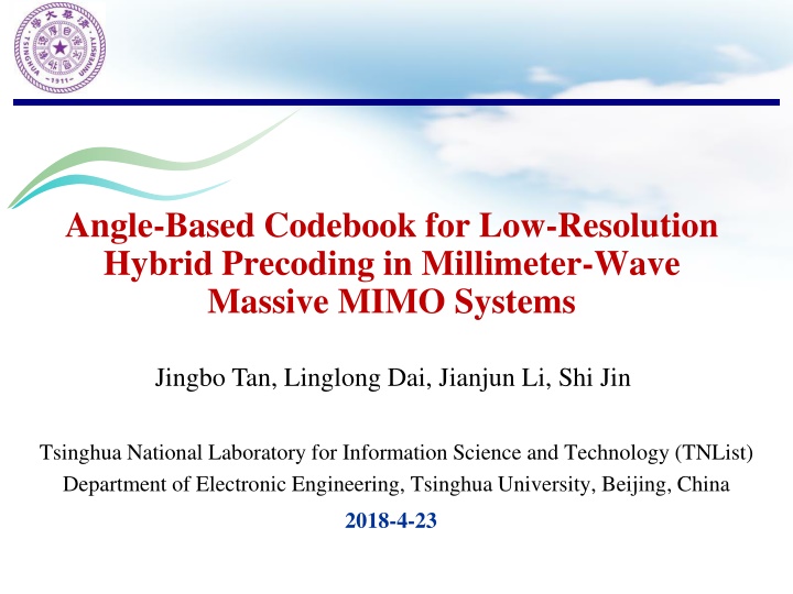 angle based codebook for low resolution hybrid