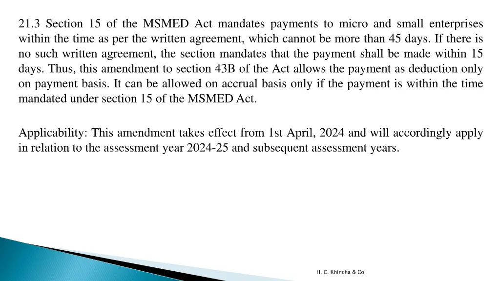 21 3 section 15 of the msmed act mandates