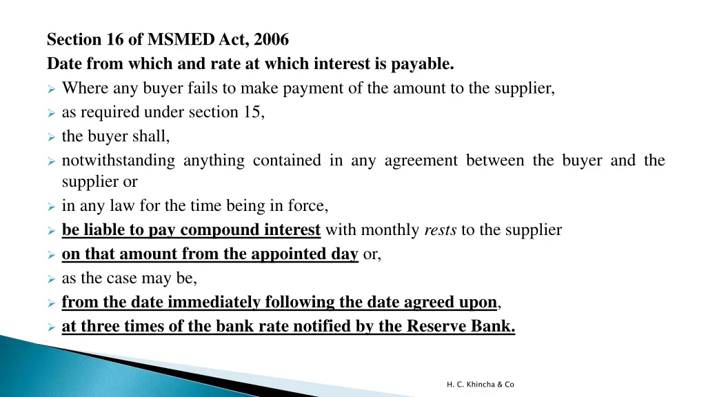 section 16 of msmed act 2006 date from which