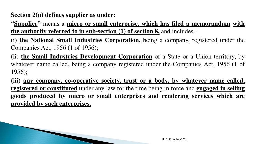 section 2 n defines supplier as under supplier