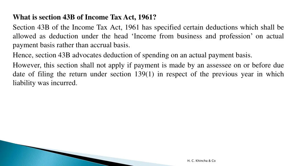 what is section 43b of income tax act 1961