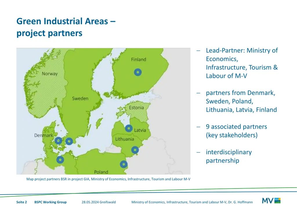 green industrial areas project partners