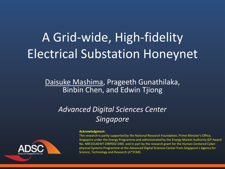 a grid wide high fidelity electrical substation