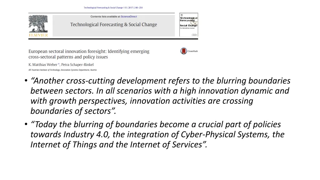 another cross cutting development refers