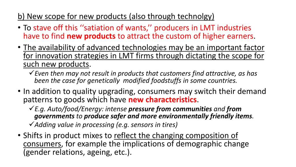 b new scope for new products also through