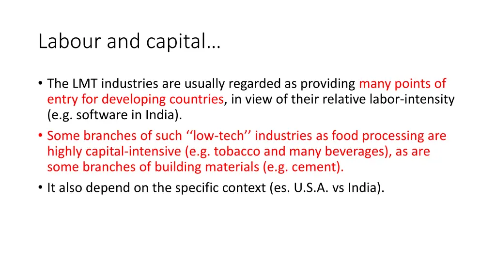labour and capital