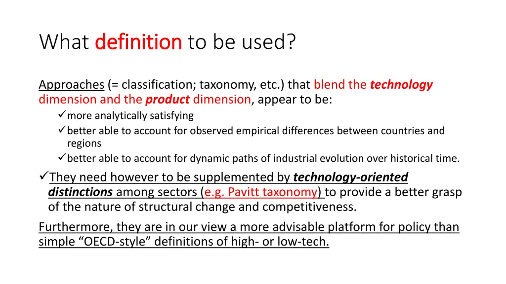 what definition definition to be used