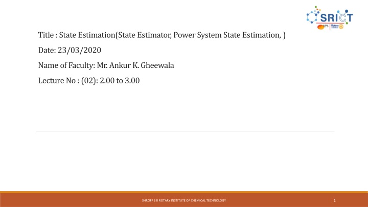 title state estimation state estimator power