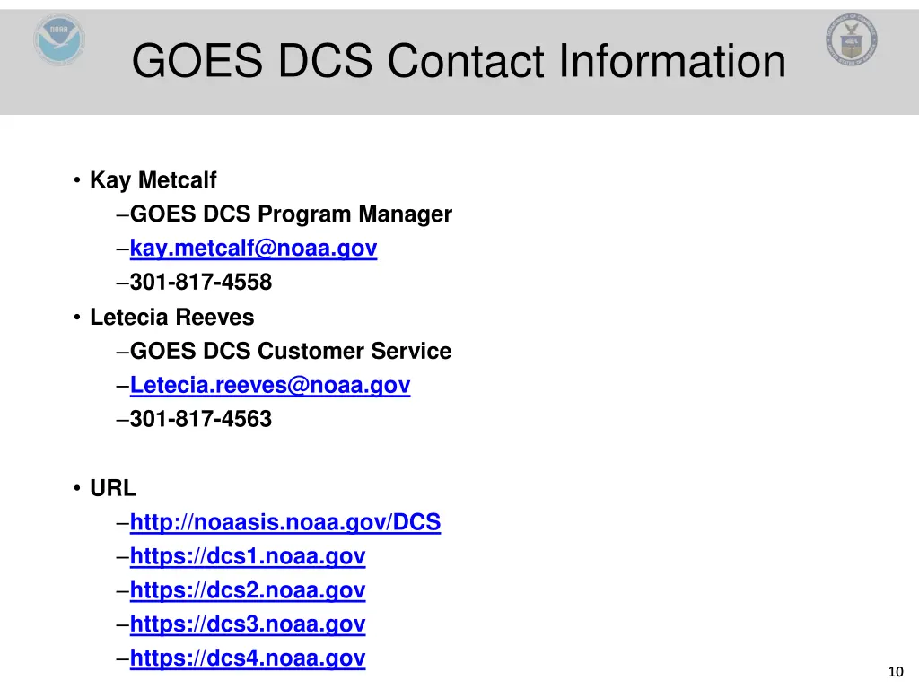 goes dcs contact information