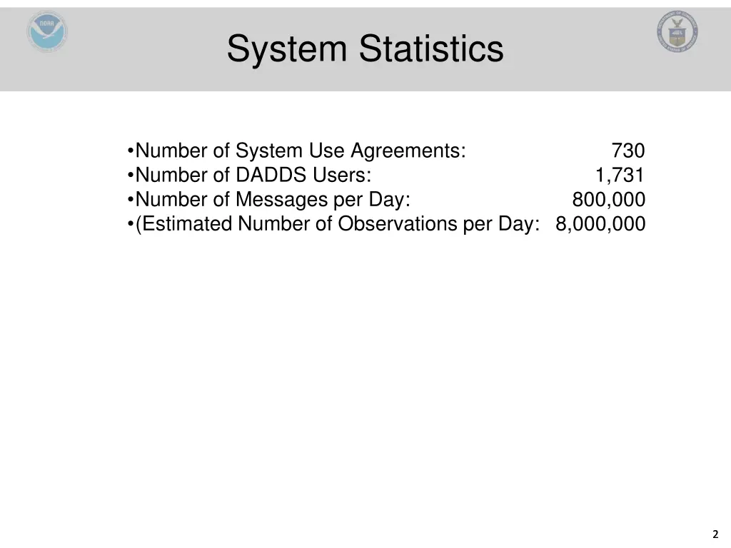 system statistics