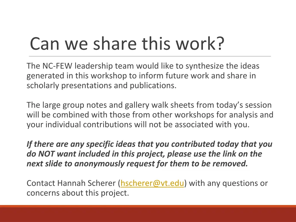 can we share this work