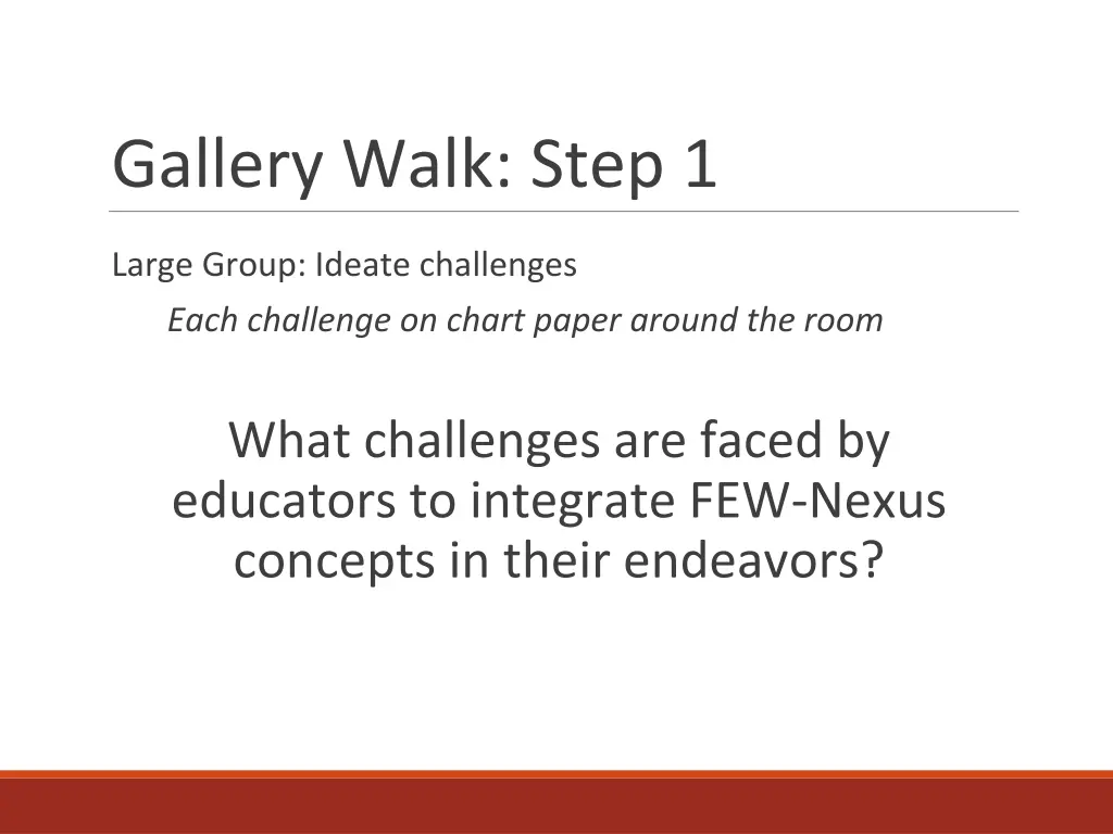 gallery walk step 1