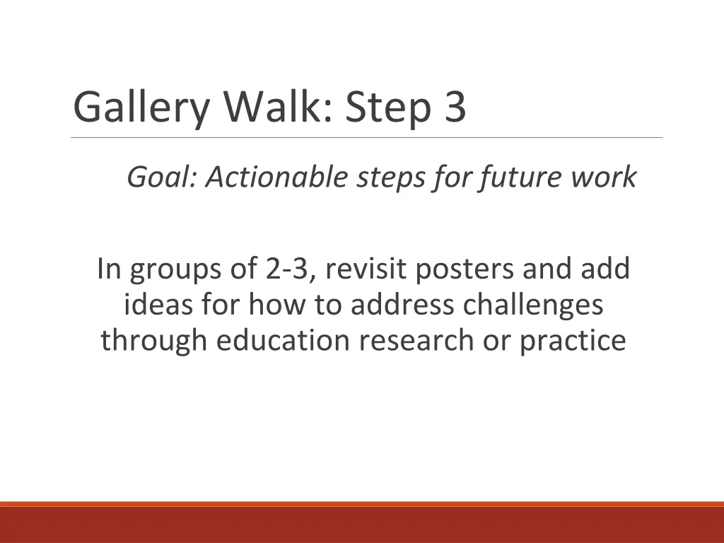 gallery walk step 3
