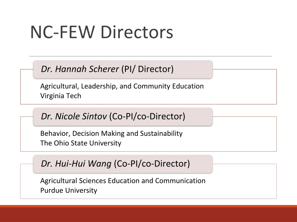 nc few directors