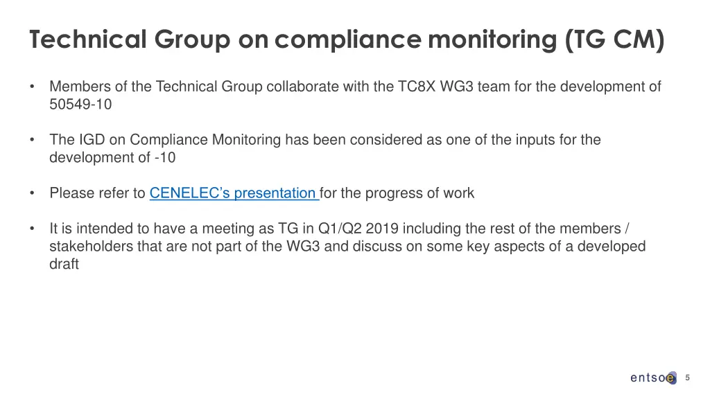 technical group on compliance monitoring tg cm