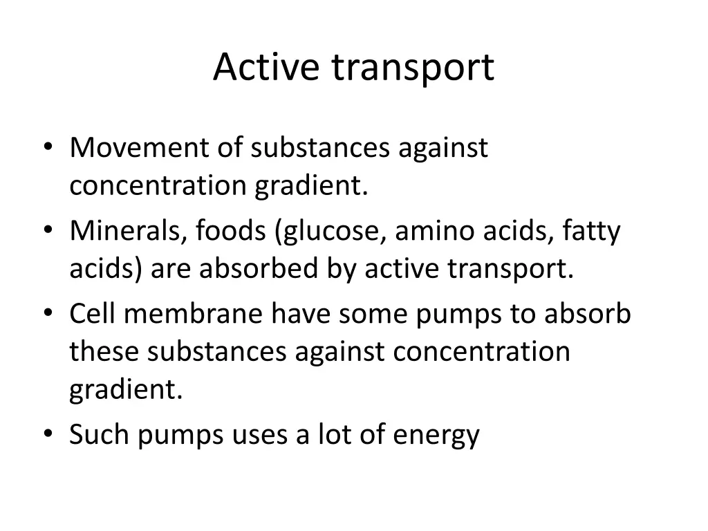 active transport