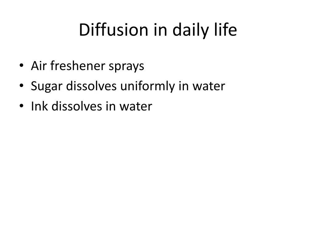 diffusion in daily life
