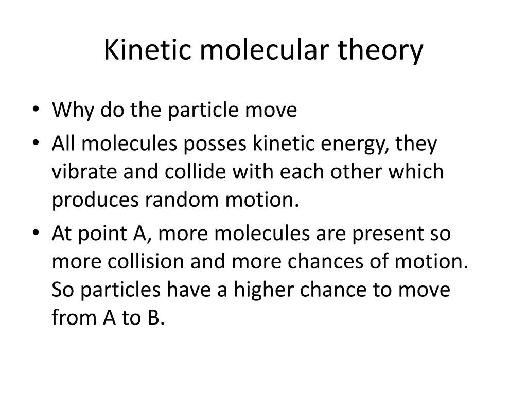 kinetic molecular theory