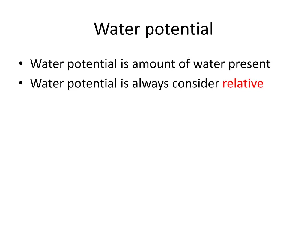 water potential
