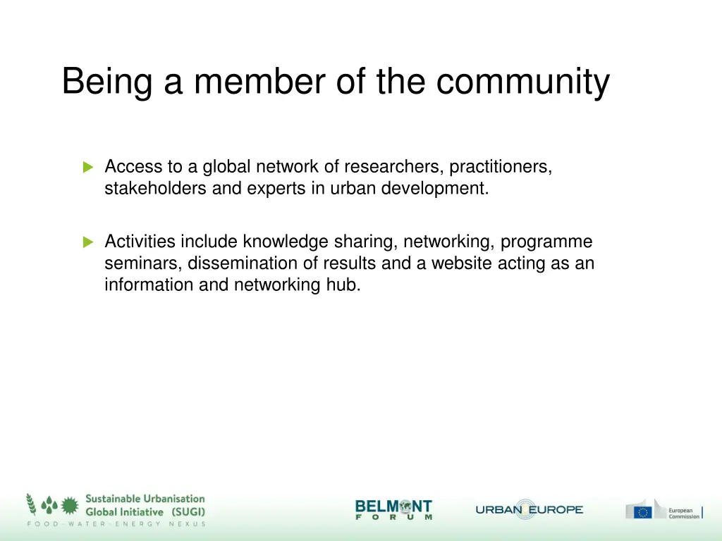 being a member of the community
