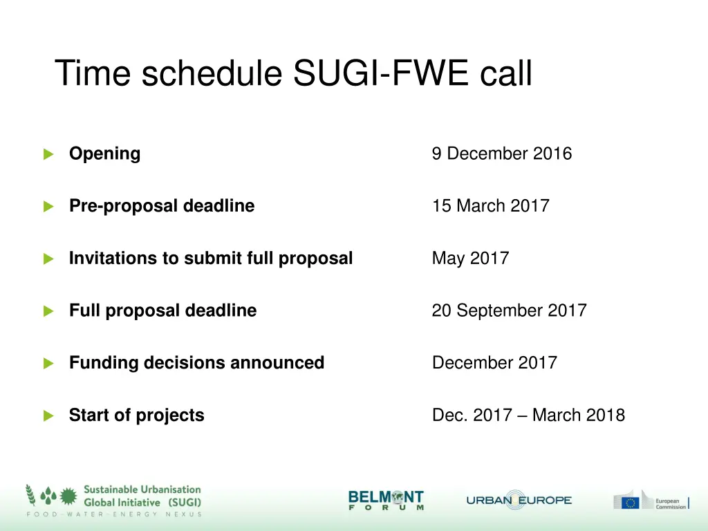 time schedule sugi fwe call