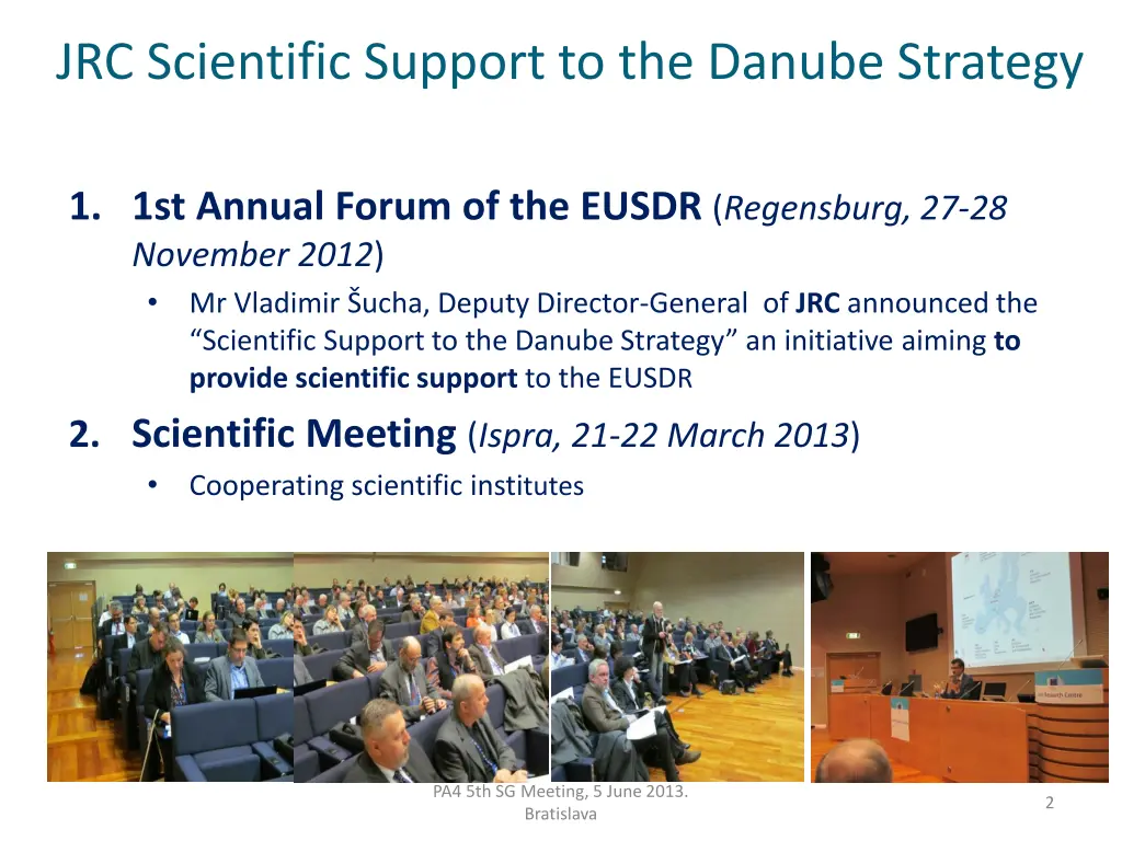jrc scientific support to the danube strategy