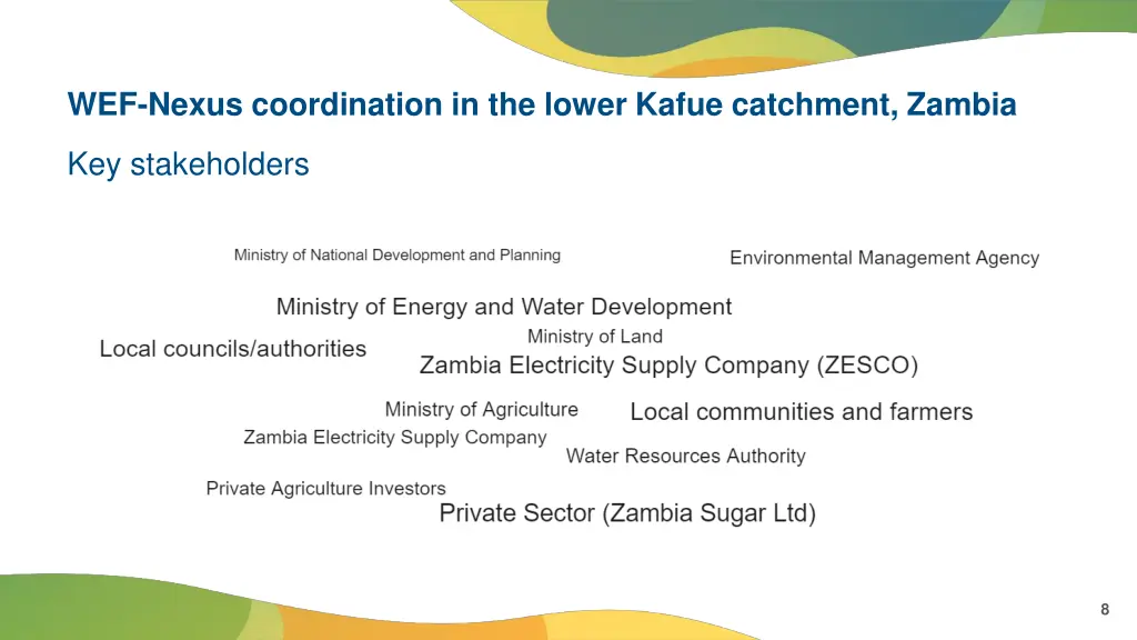 wef nexus coordination in the lower kafue 3