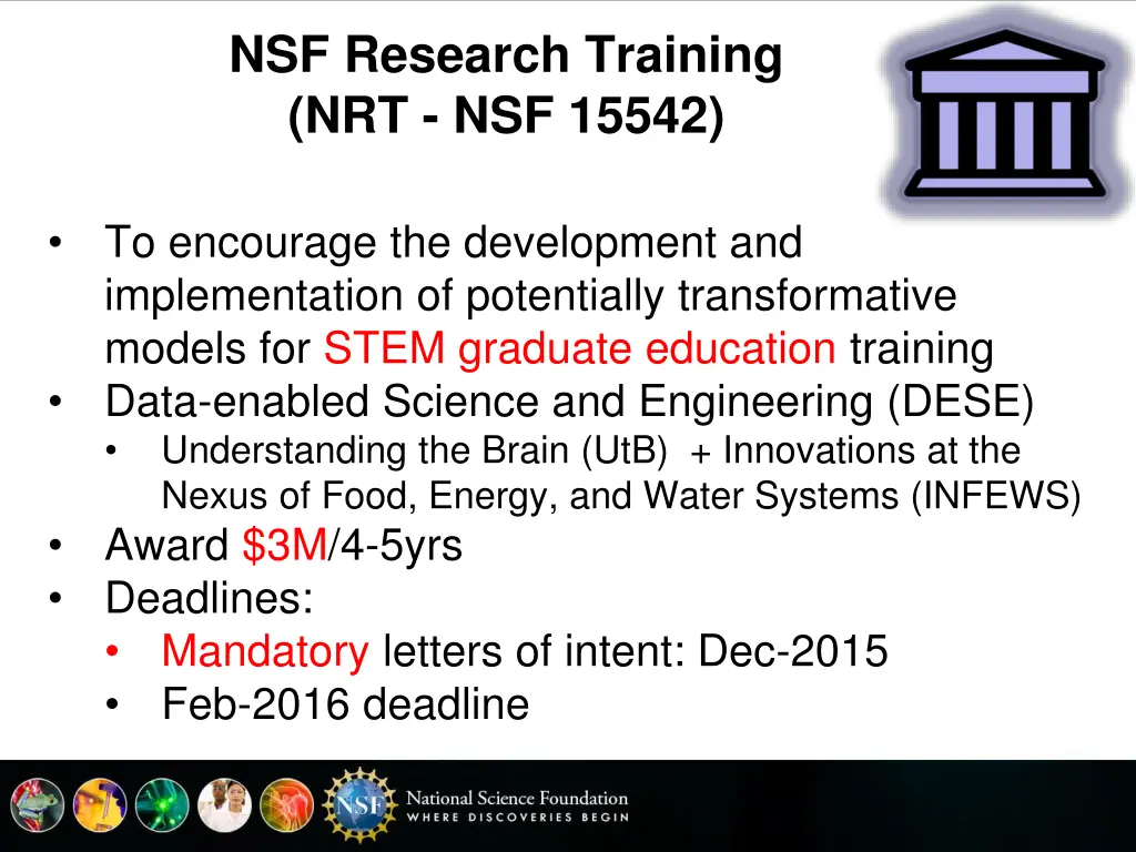 nsf research training nrt nsf 15542