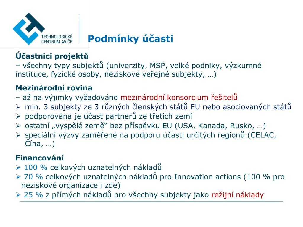 podm nky asti