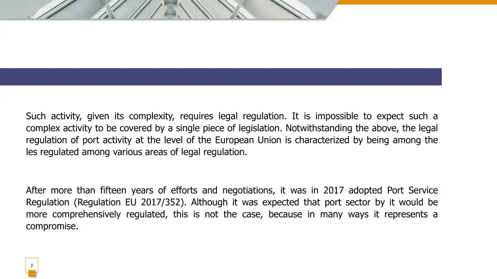 such activity given its complexity requires legal