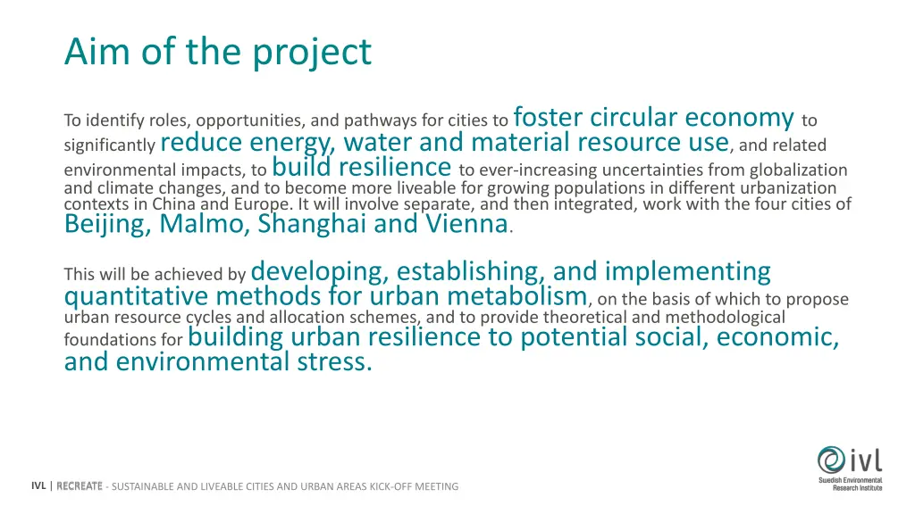 aim of the project