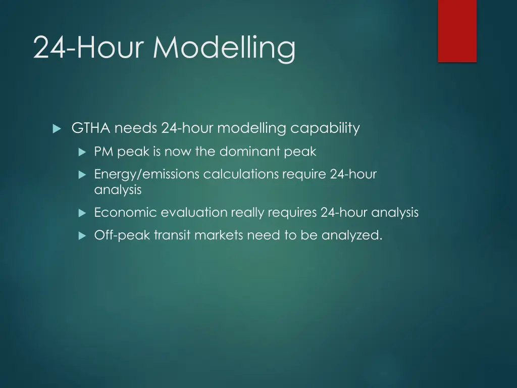 24 hour modelling