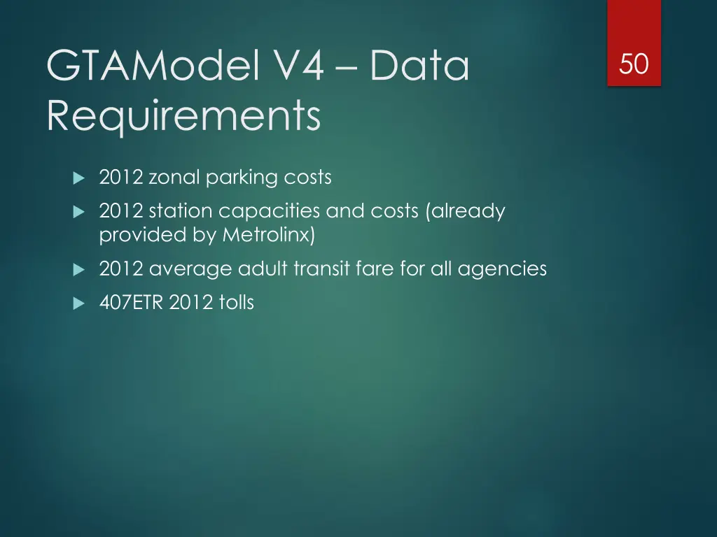 gtamodel v4 data requirements