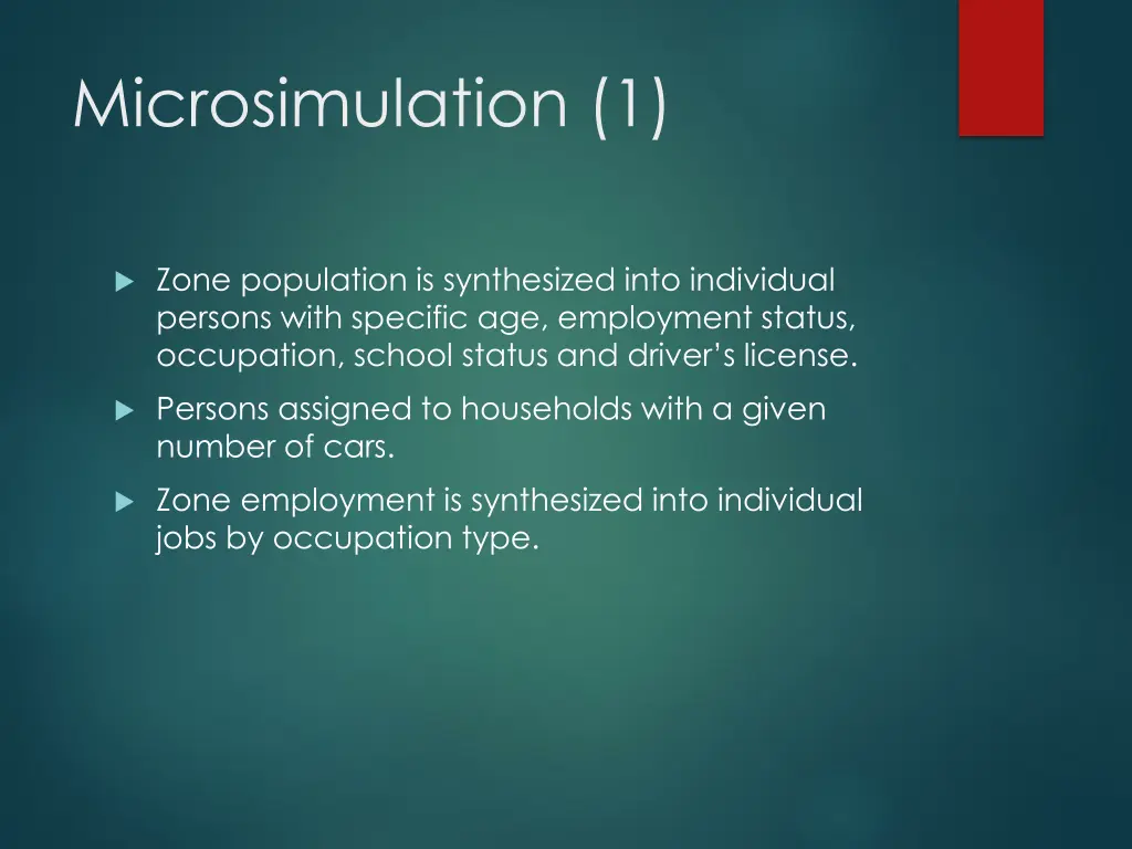microsimulation 1