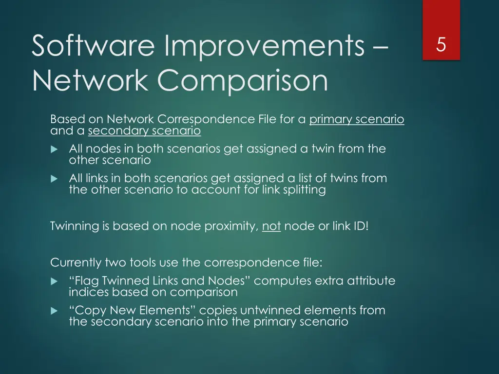 software improvements network comparison
