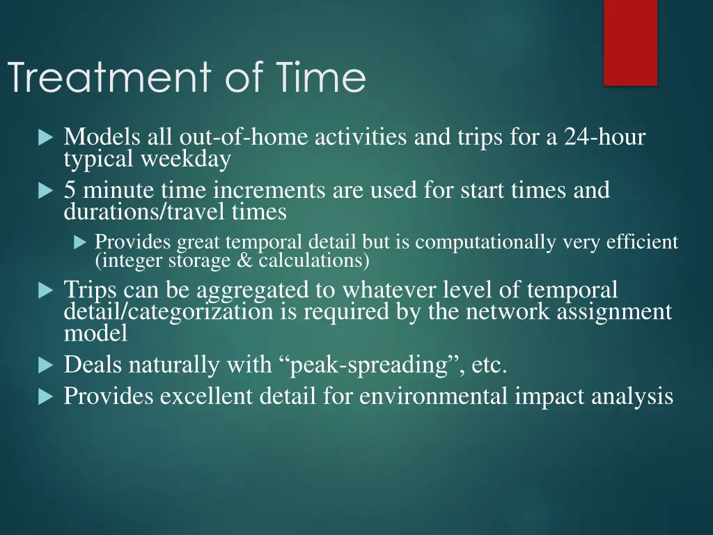 treatment of time