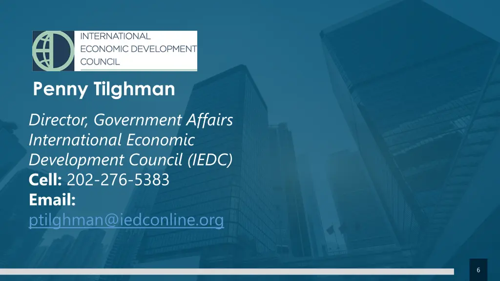 penny tilghman director government affairs