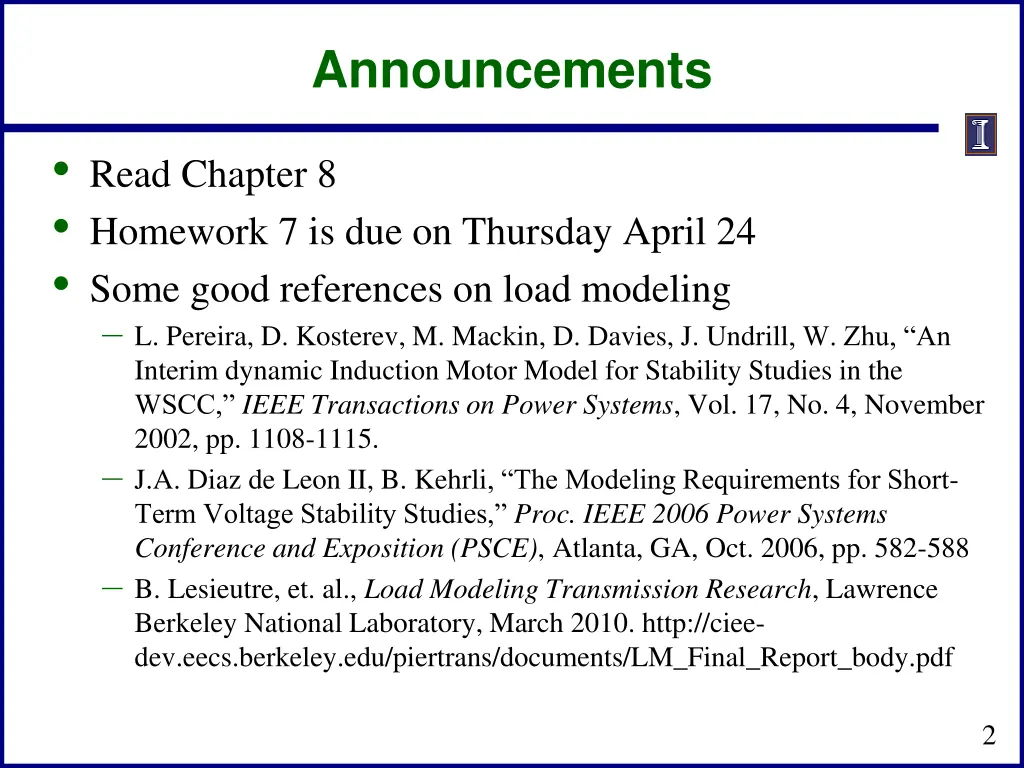 announcements
