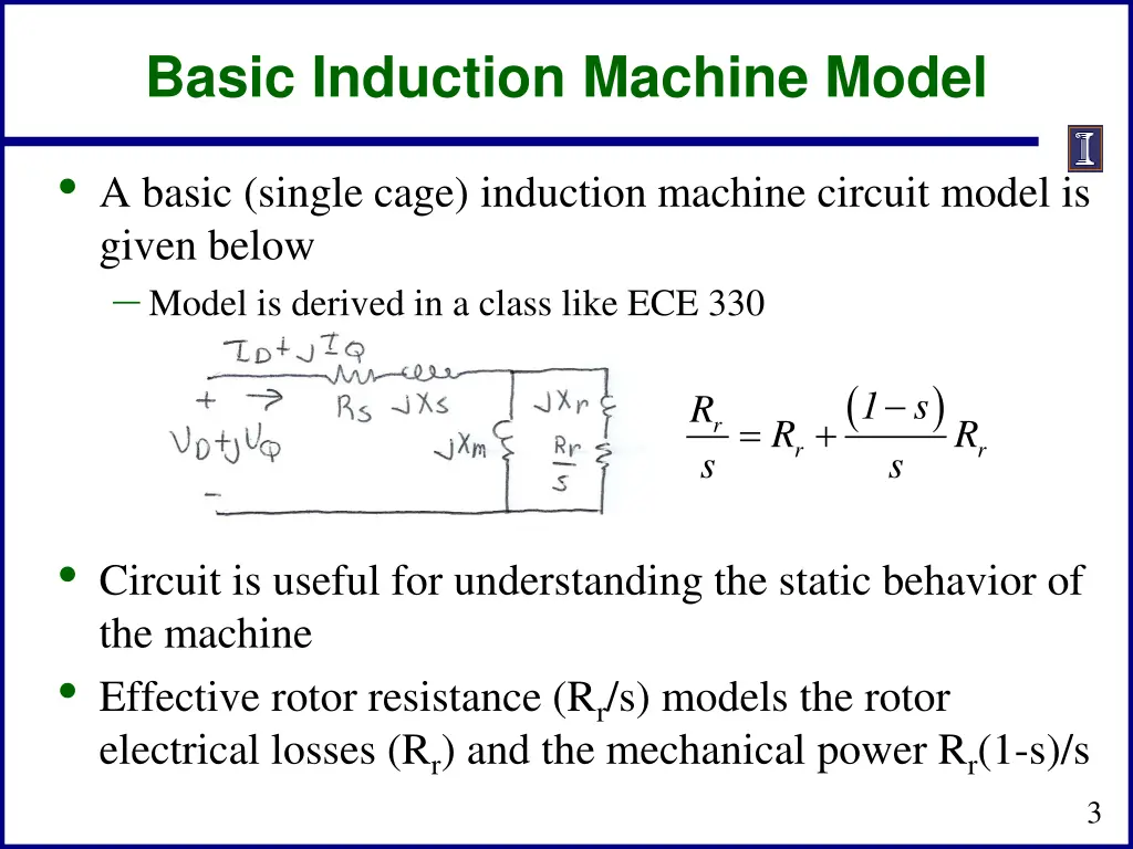 basic induction machine model