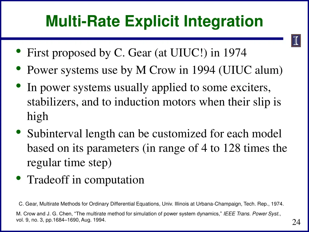 multi rate explicit integration 1