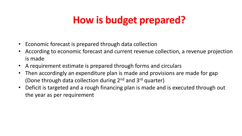 how is budget prepared