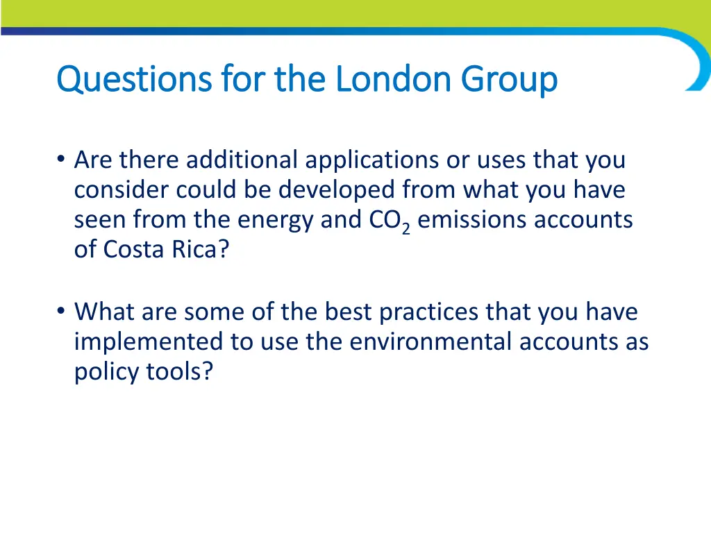questions for the london group questions