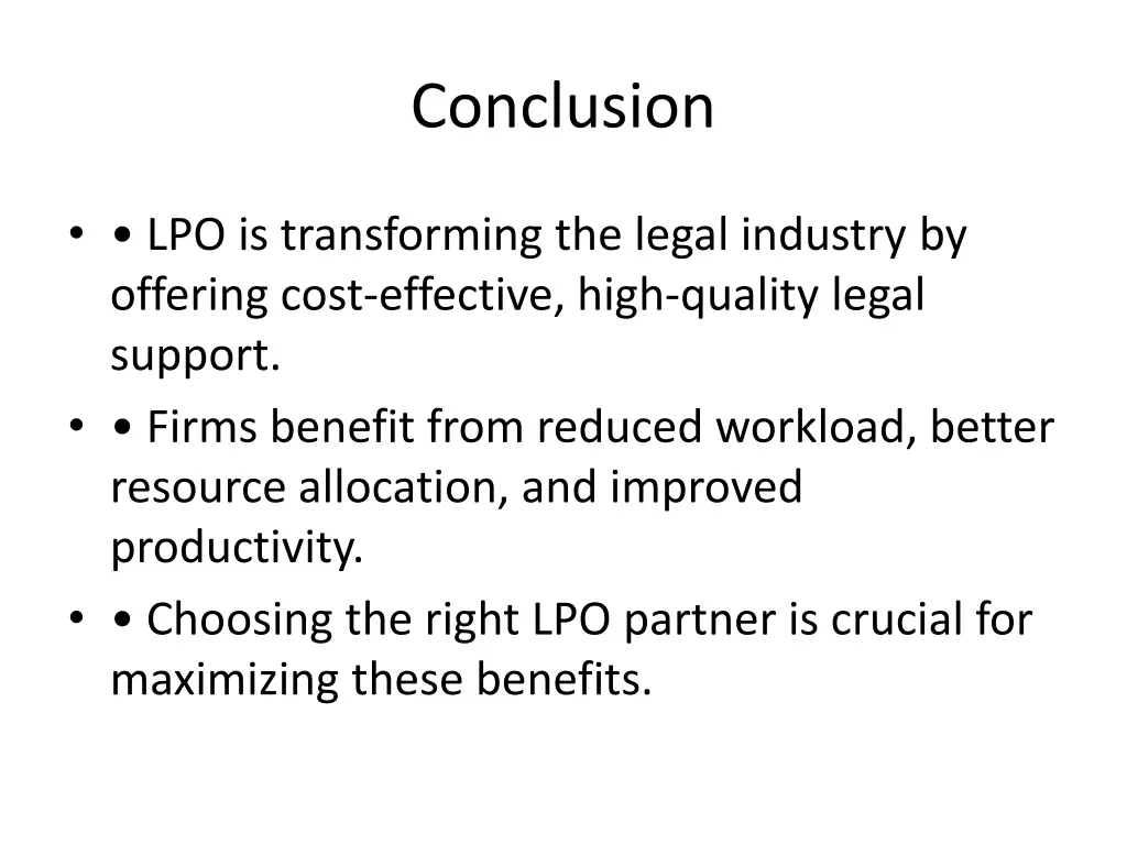 conclusion