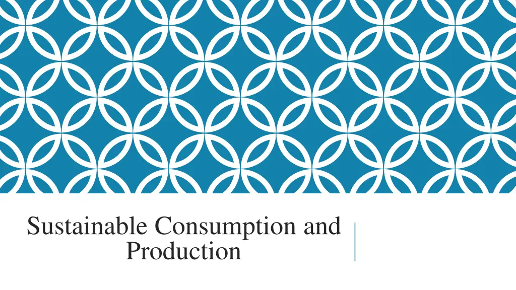 sustainable consumption and production