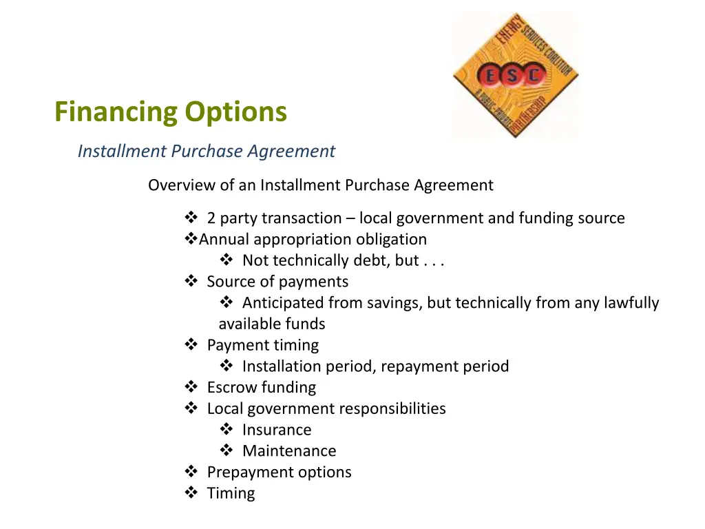 financing options