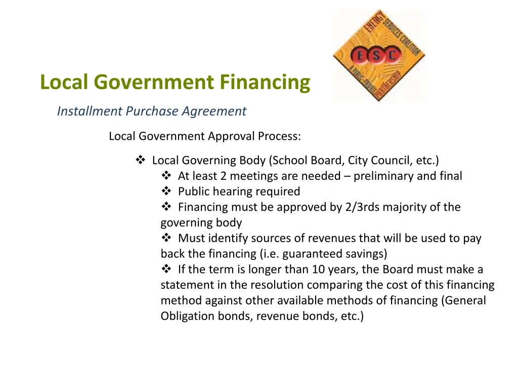 local government financing 1