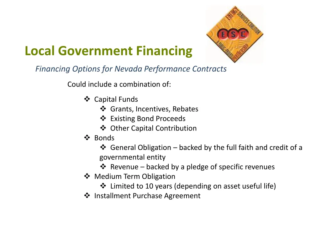 local government financing