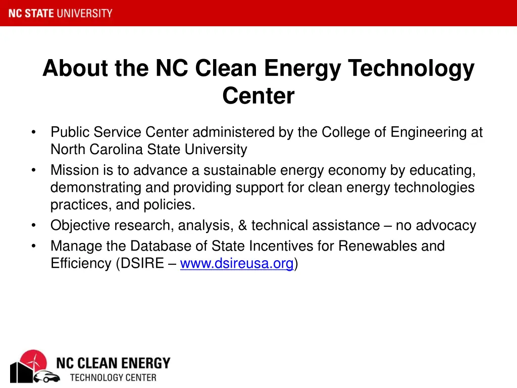 about the nc clean energy technology center